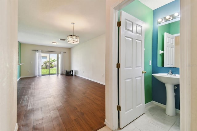 interior space featuring wood-type flooring