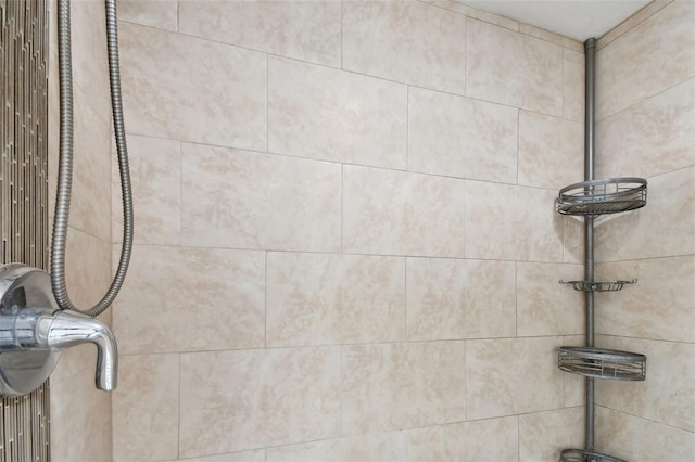 details with tiled shower