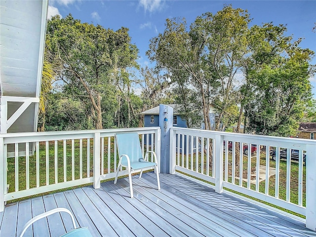 view of wooden deck