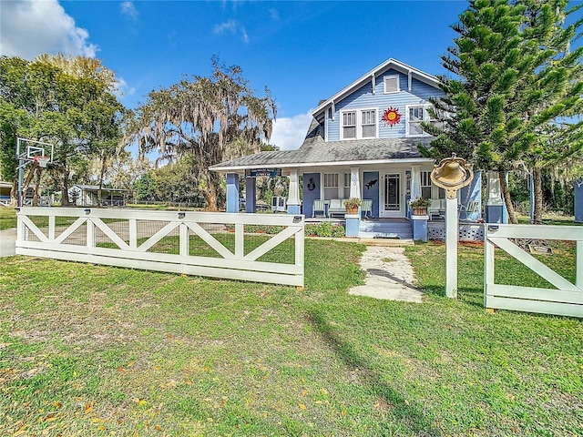 exterior space with a porch