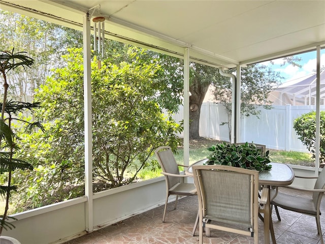 view of sunroom / solarium