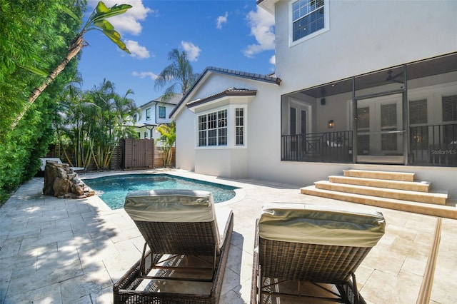 view of pool with a patio area