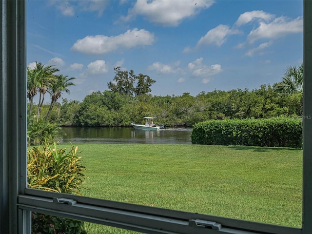 view of property view of water