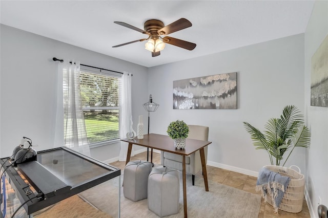 805 Woodcarver Ln, Brandon, FL 33510 - office featuring ceiling fan and baseboards
