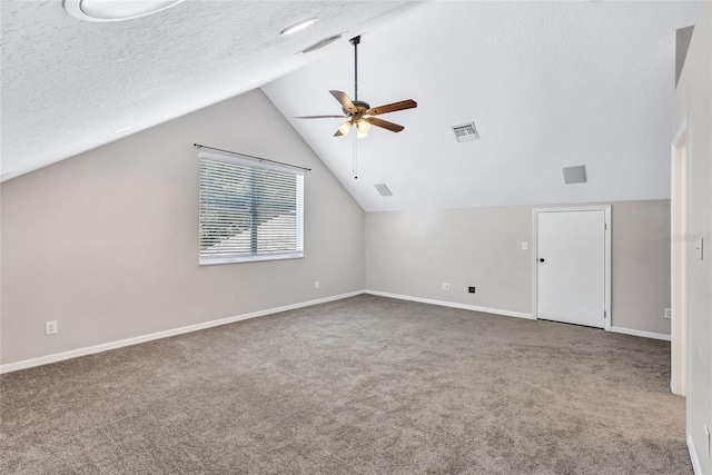 805 Woodcarver Ln, Brandon, FL 33510 - additional living space featuring ceiling fan, carpet flooring, and vaulted ceiling