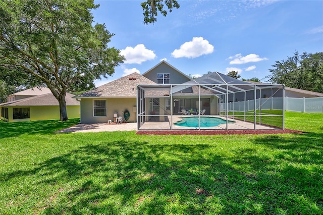 805 Woodcarver Ln, Brandon, FL 33510 - rear view of property with a patio area, stucco siding, and a lanai