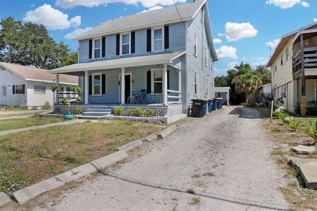 view of front of home with a porch