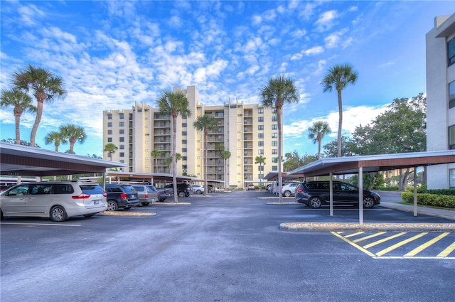 view of parking / parking lot