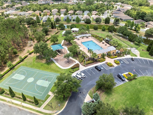 birds eye view of property featuring a residential view