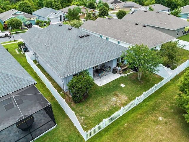 drone / aerial view with a residential view