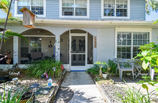 property entrance with a porch