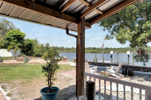2628 River Bend Dr, Ruskin, FL 33570 - exterior space featuring a water view and a dock