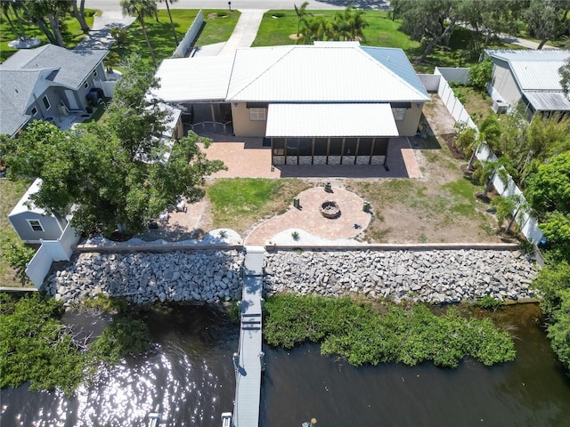 2628 River Bend Dr, Ruskin, FL 33570 - aerial view with a water view