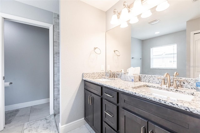 bathroom with vanity