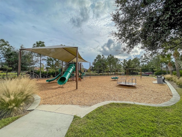 view of community jungle gym