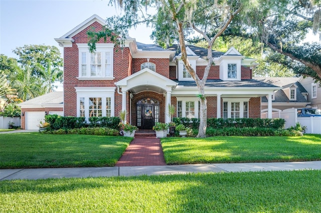 view of front of home featuring a front yard