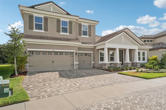 view of front of home featuring a garage