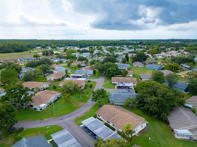 bird's eye view with a residential view