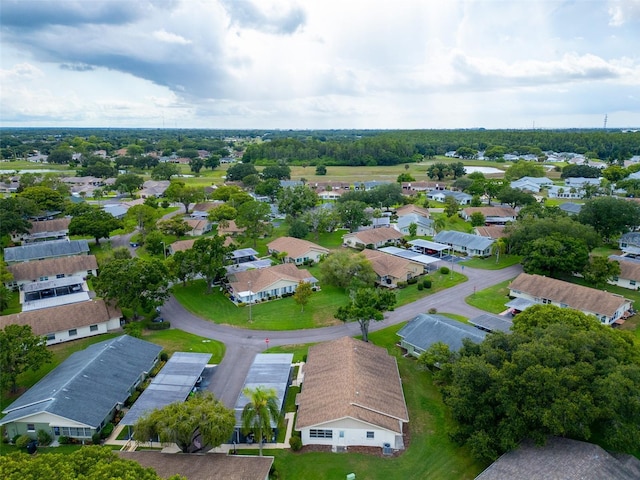 aerial view with a residential view