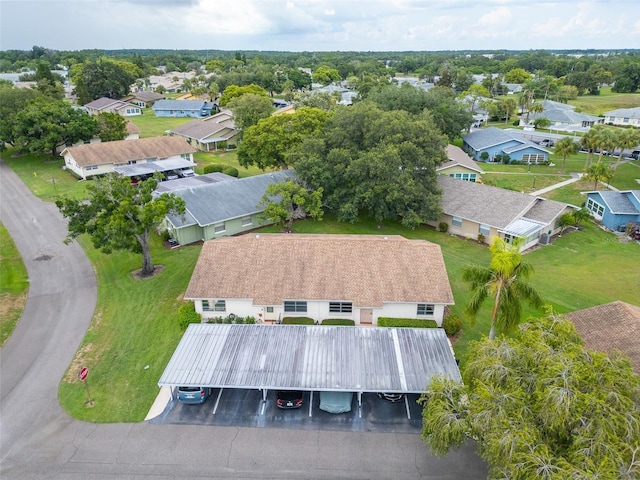 bird's eye view with a residential view