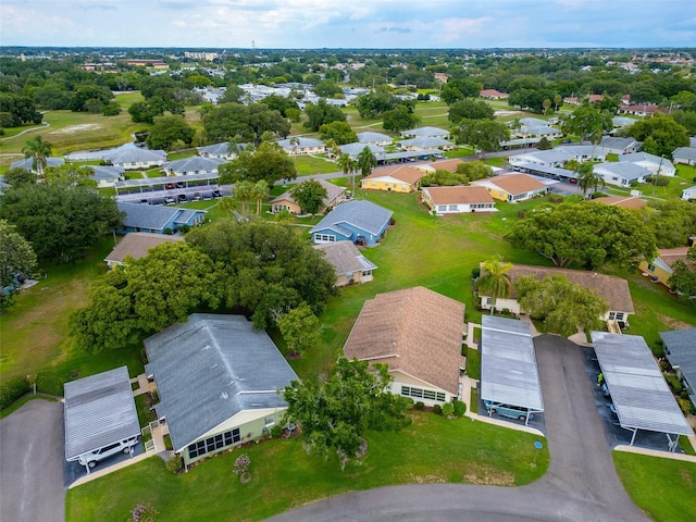 bird's eye view with a residential view