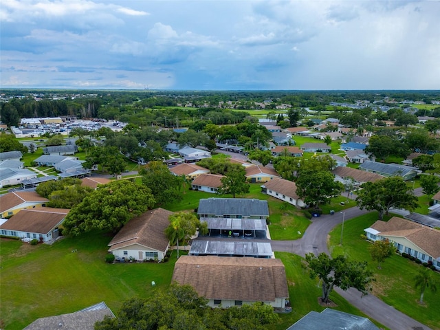 bird's eye view with a residential view