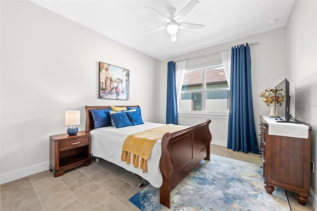 bedroom with ceiling fan