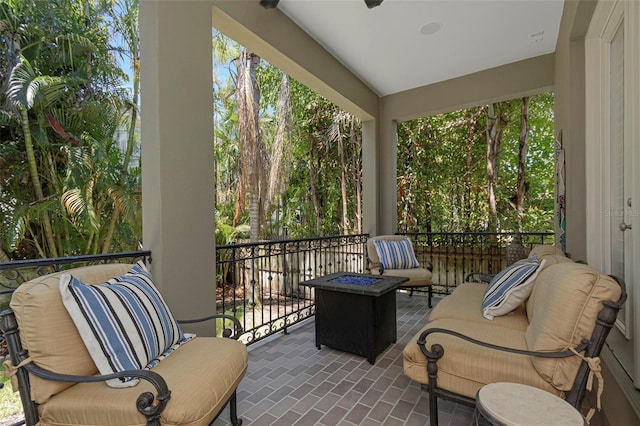 view of sunroom