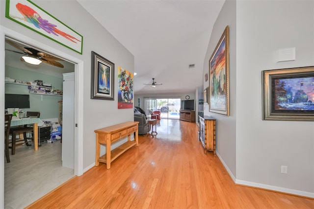 hallway featuring hardwood / wood-style floors