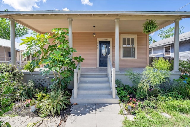 bungalow-style home with a porch