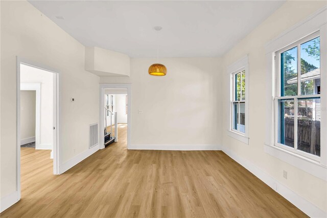 interior space featuring light wood-type flooring