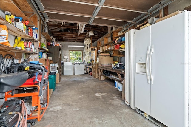 interior space featuring separate washer and dryer