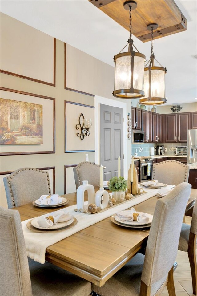 view of dining area