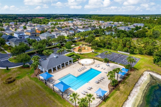 birds eye view of property