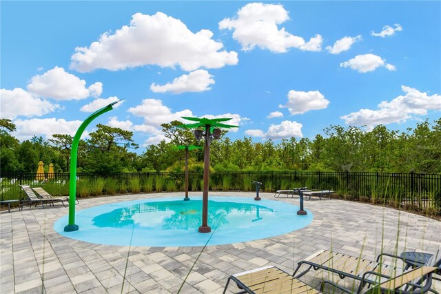 view of pool featuring a patio area