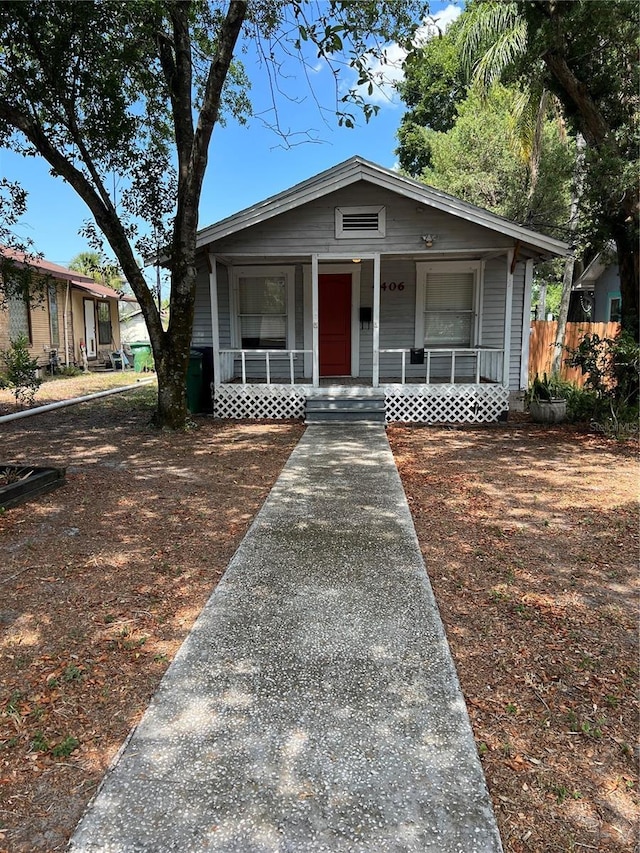 view of bungalow-style home