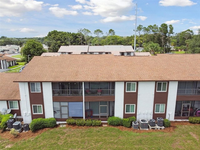 view of property with central AC