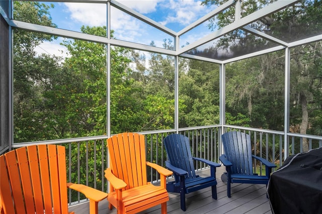 view of sunroom