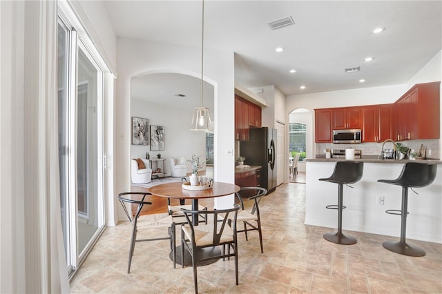 view of dining room