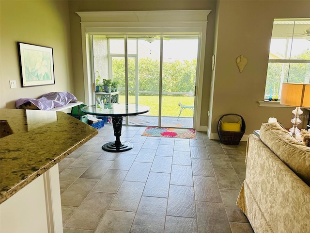 doorway to outside with plenty of natural light