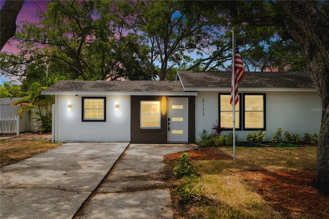 view of ranch-style home