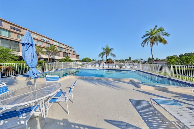 view of pool with a patio