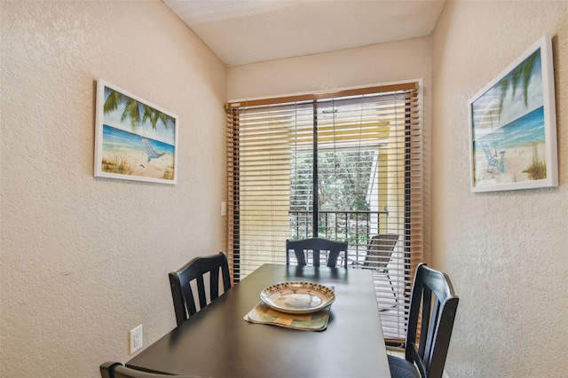 view of dining space