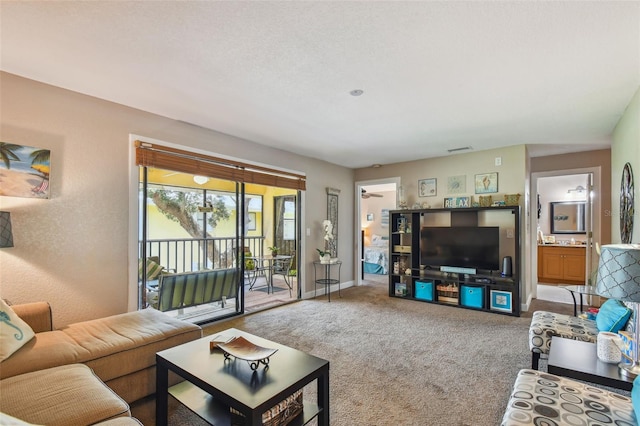 view of carpeted living room