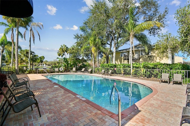 view of pool with a patio area