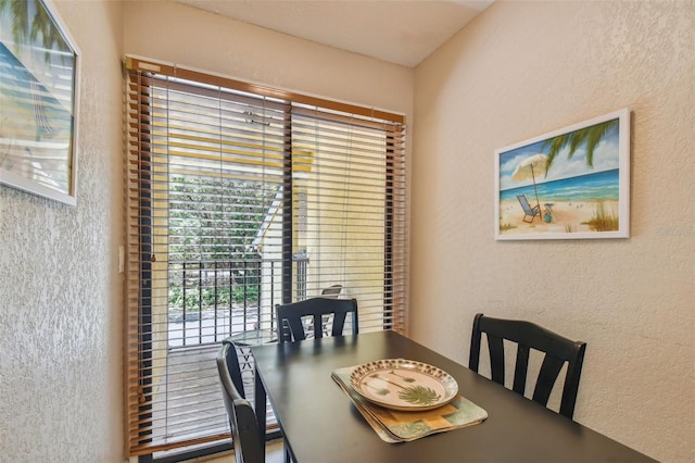 view of dining space