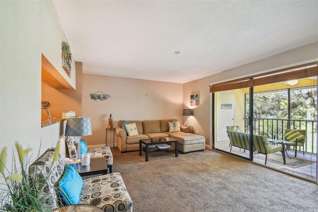 view of carpeted living room