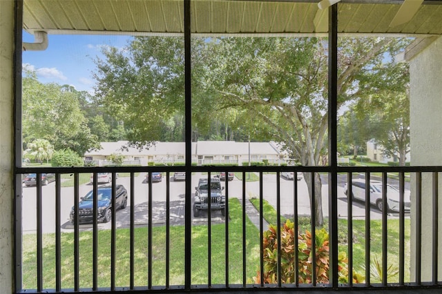 unfurnished sunroom with a healthy amount of sunlight