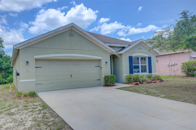 ranch-style house with a garage