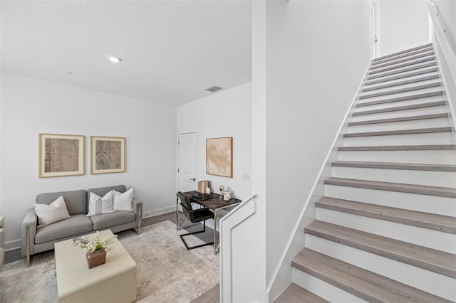 living room featuring light hardwood / wood-style floors